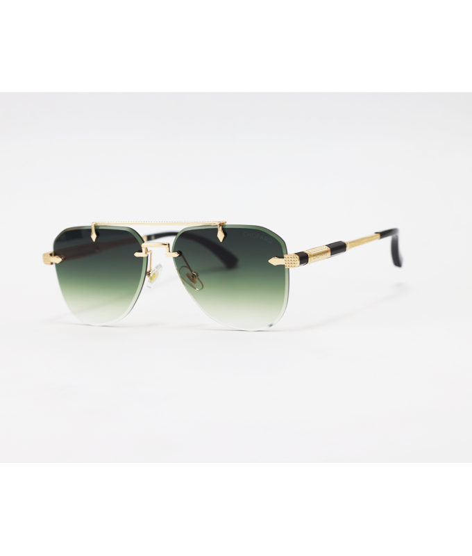 Chopard - 3170 - Golden Green Gradient - Metal - Aviator - Double Bridge - Rimless - Sunglasses